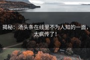 揭秘：汤头条在线里不为人知的一面，太疯传了！