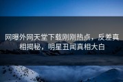 网曝外网天堂下载刚刚热点，反差真相揭秘，明星丑闻真相大白