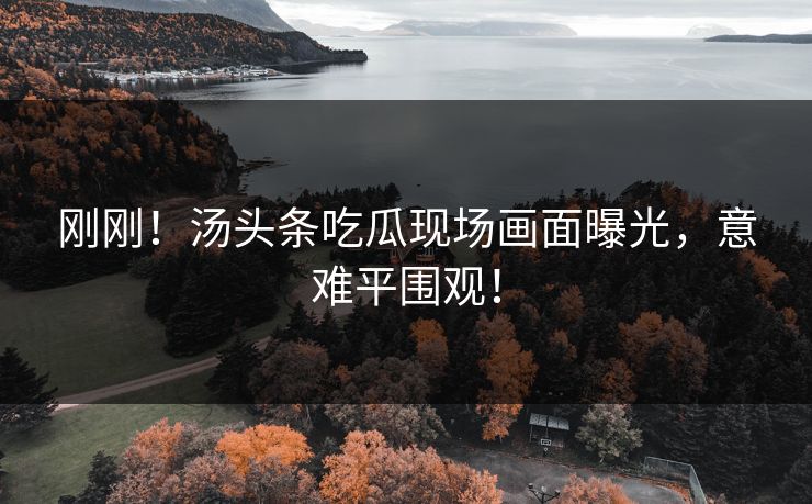 刚刚！汤头条吃瓜现场画面曝光，意难平围观！