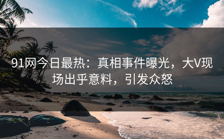 91网今日最热：真相事件曝光，大V现场出乎意料，引发众怒