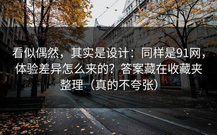 看似偶然，其实是设计：同样是91网，体验差异怎么来的？答案藏在收藏夹整理（真的不夸张）